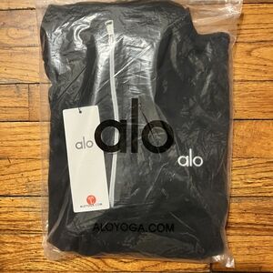 ALO Yoga Black Half Zip Hoodie Size L NWT Athleisure